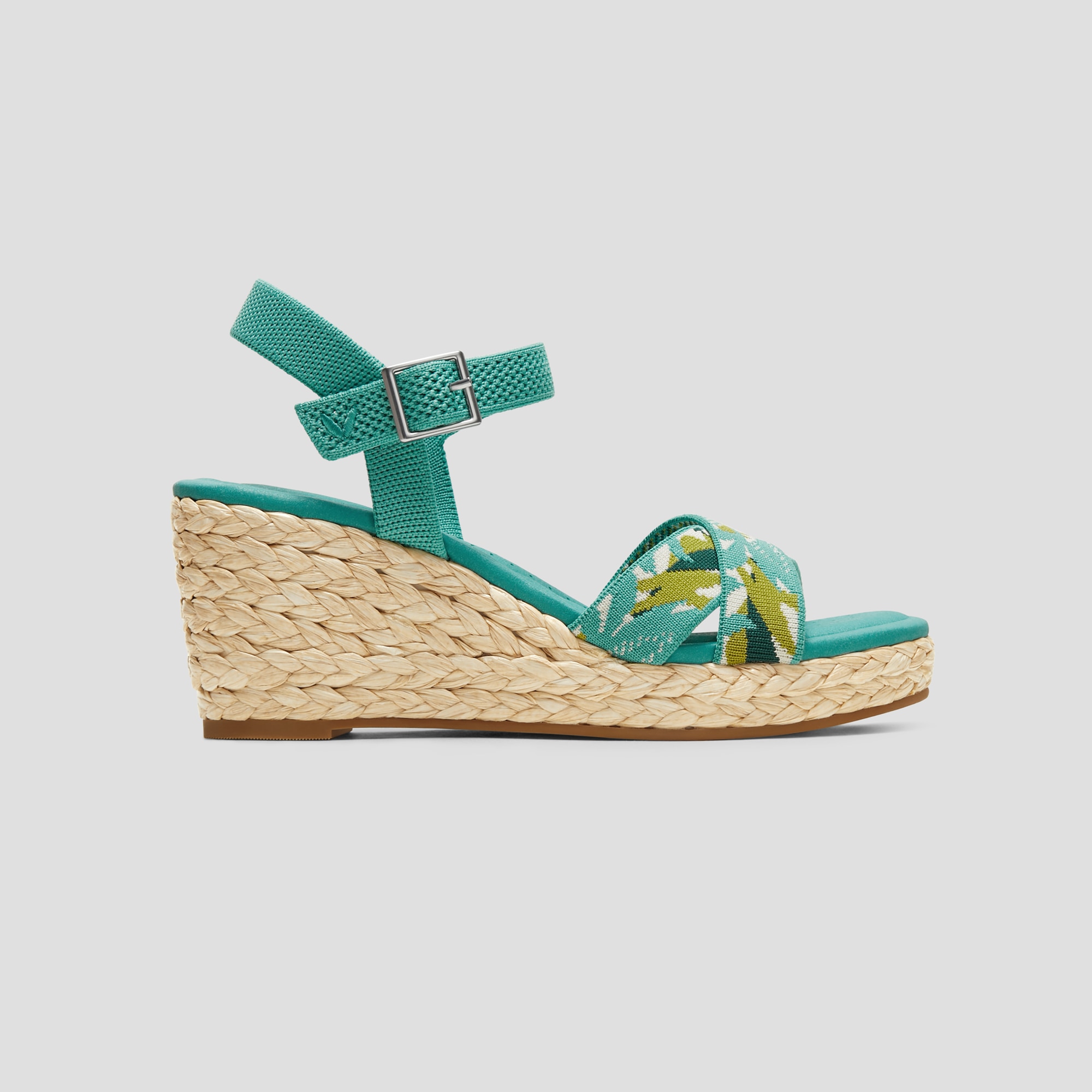 SALIA ページ Round-toe Wedge Sandals (Sally Pro), MULTI TURQUOISE