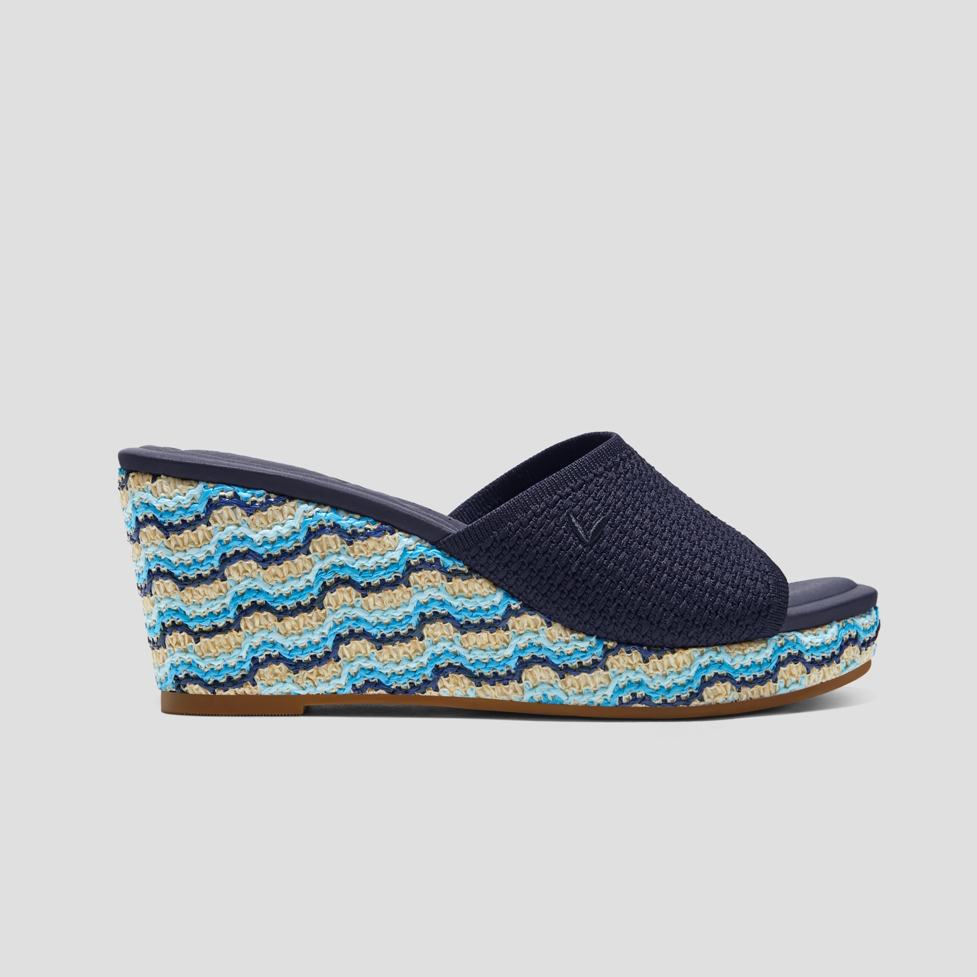 Round-toe Wedge Sandals (Stacey Pro), NAVY WOVEN, EU35 | VIVAIA