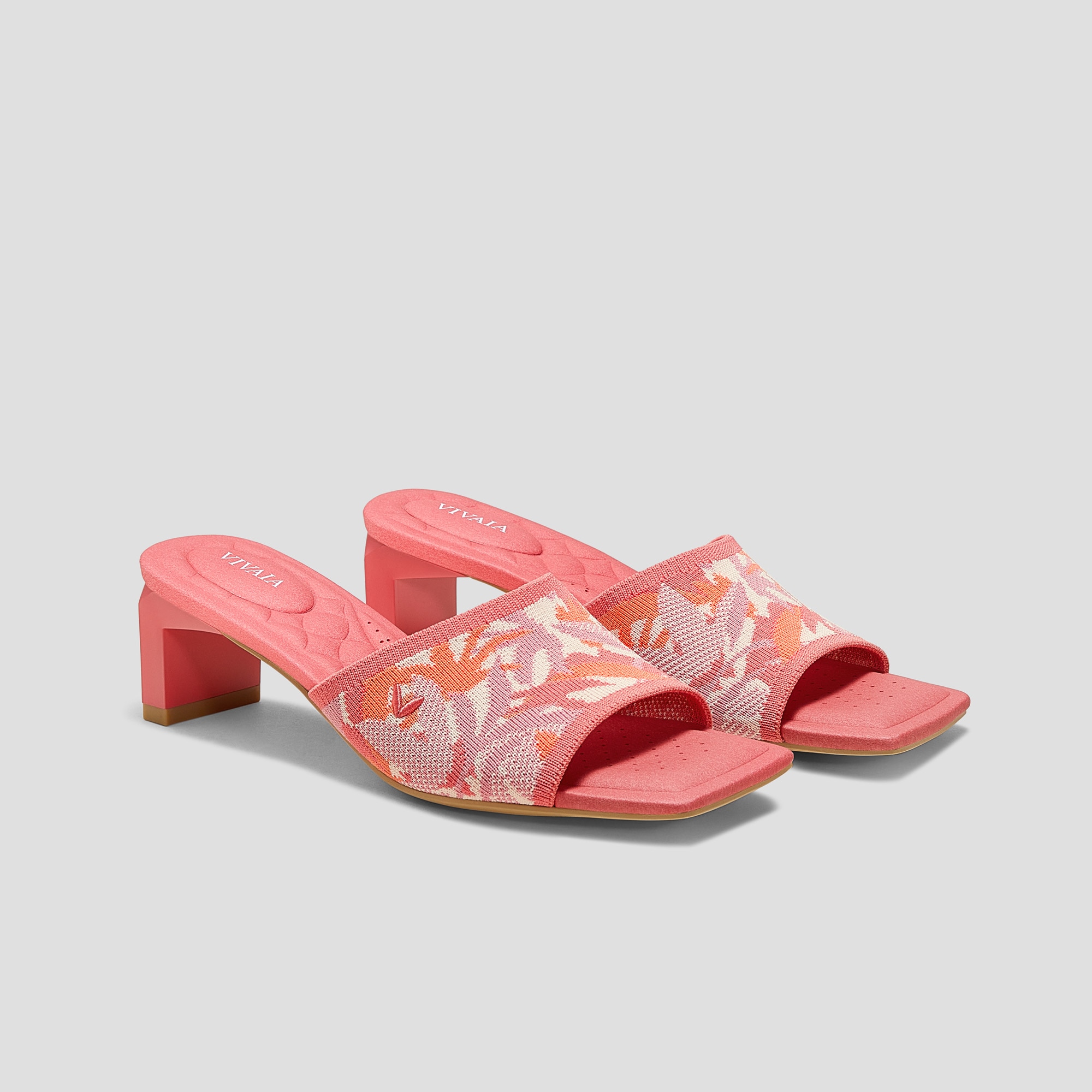 Jade Sustainable Square Toe Slides-Women's Block Heel Sandals | VIVAIA