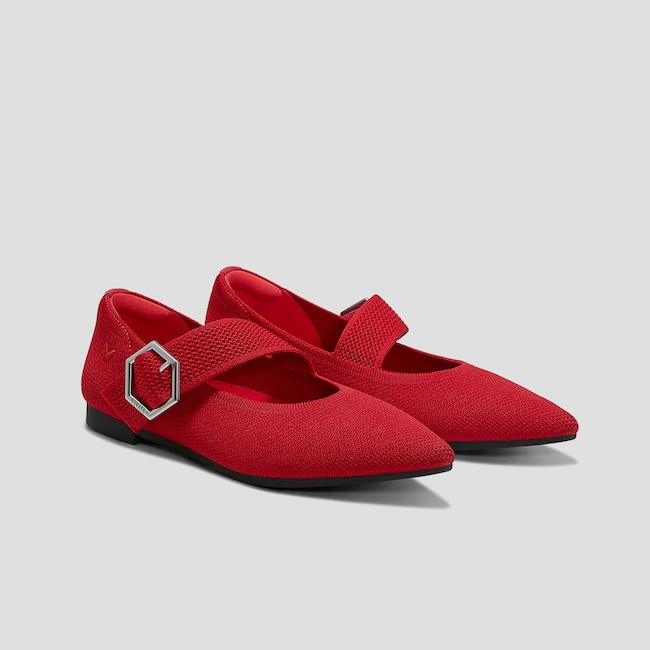 Pointed-toe Mary-Jane Flats (Maria)