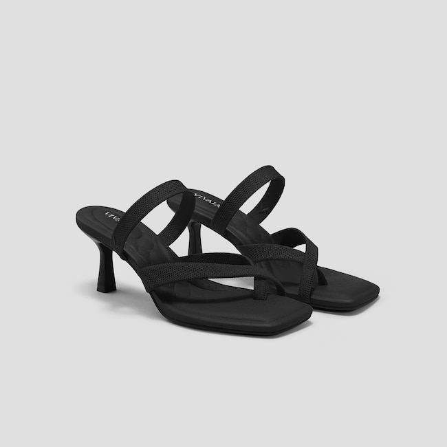 Square-Toe Mid Heel Strappy Sandals (Alina)