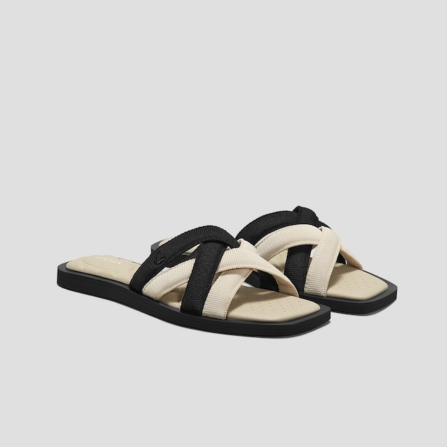 Pillow Top Slide Strappy Sandals (Mayara)