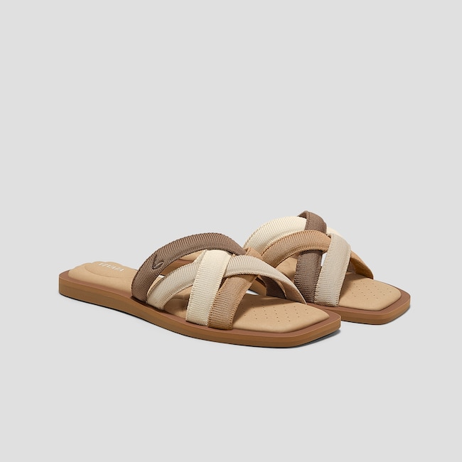 Pillow Top Slide Strappy Sandals (Mayara)