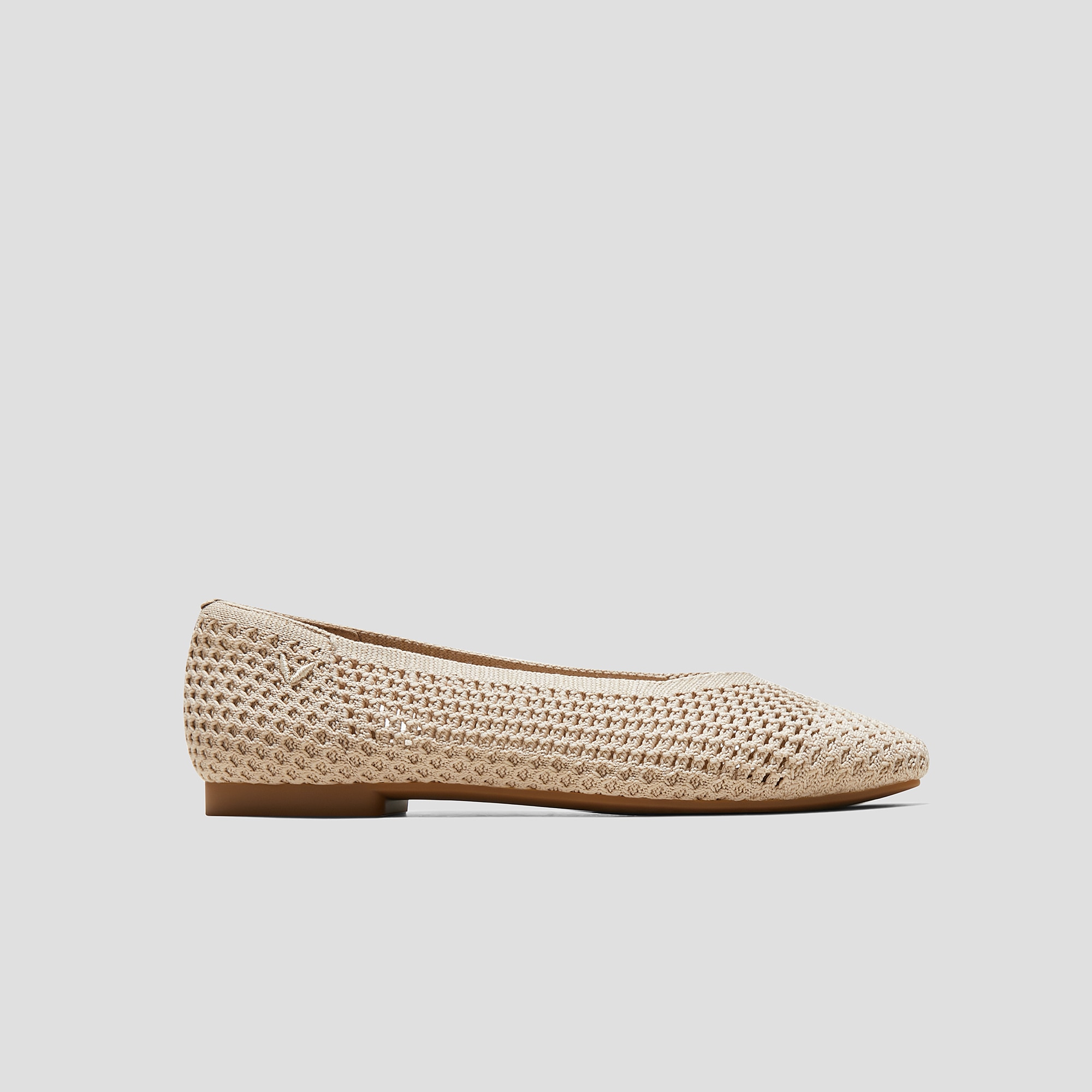 Margot Square-Toe Flats for Bunions&Wide Feet in Almond Mesh