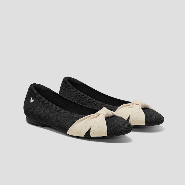 Almond-Toe Knotted Flats (Bibi)