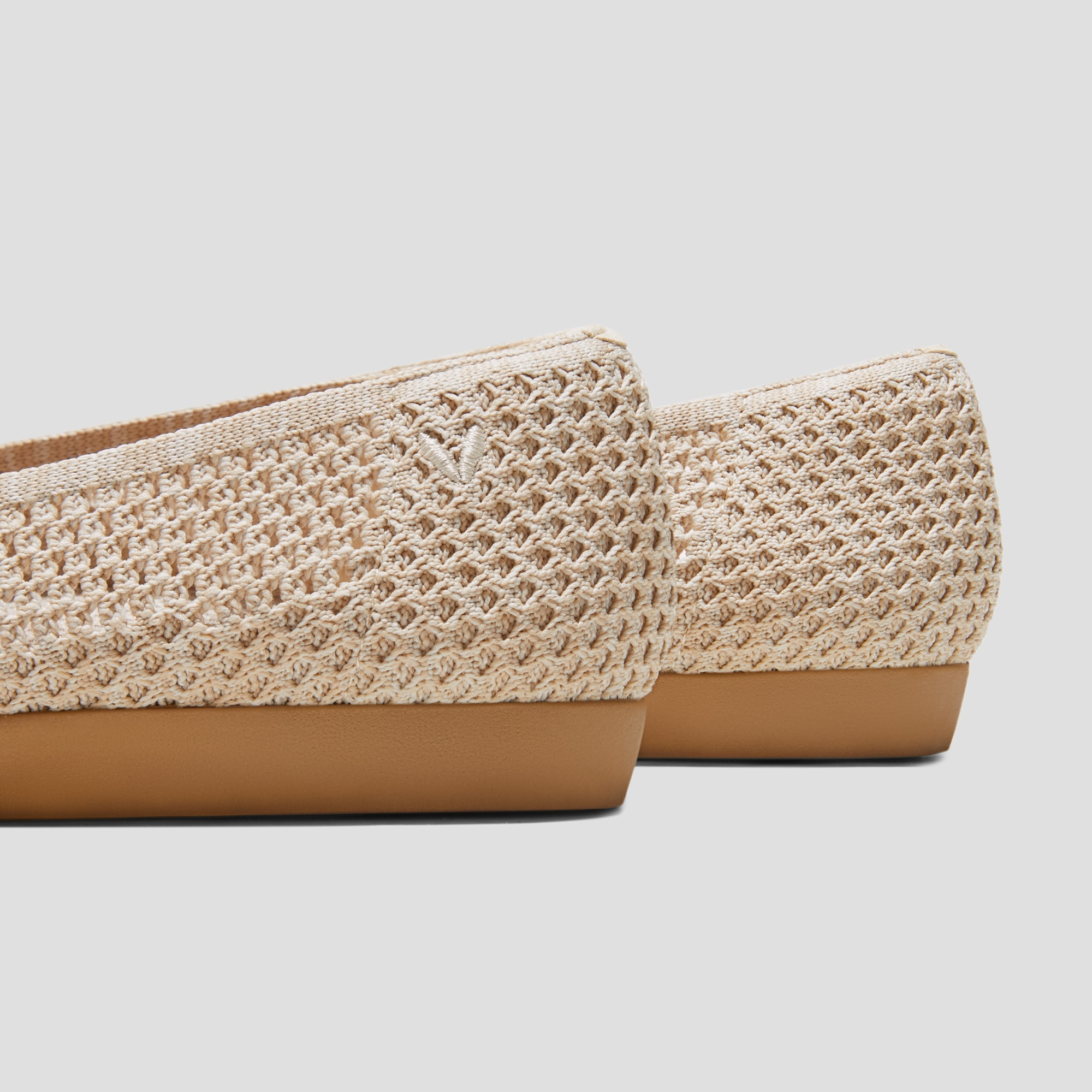 Margot Walker Mesh Lightweight Square-Toe V-Cut Flats in