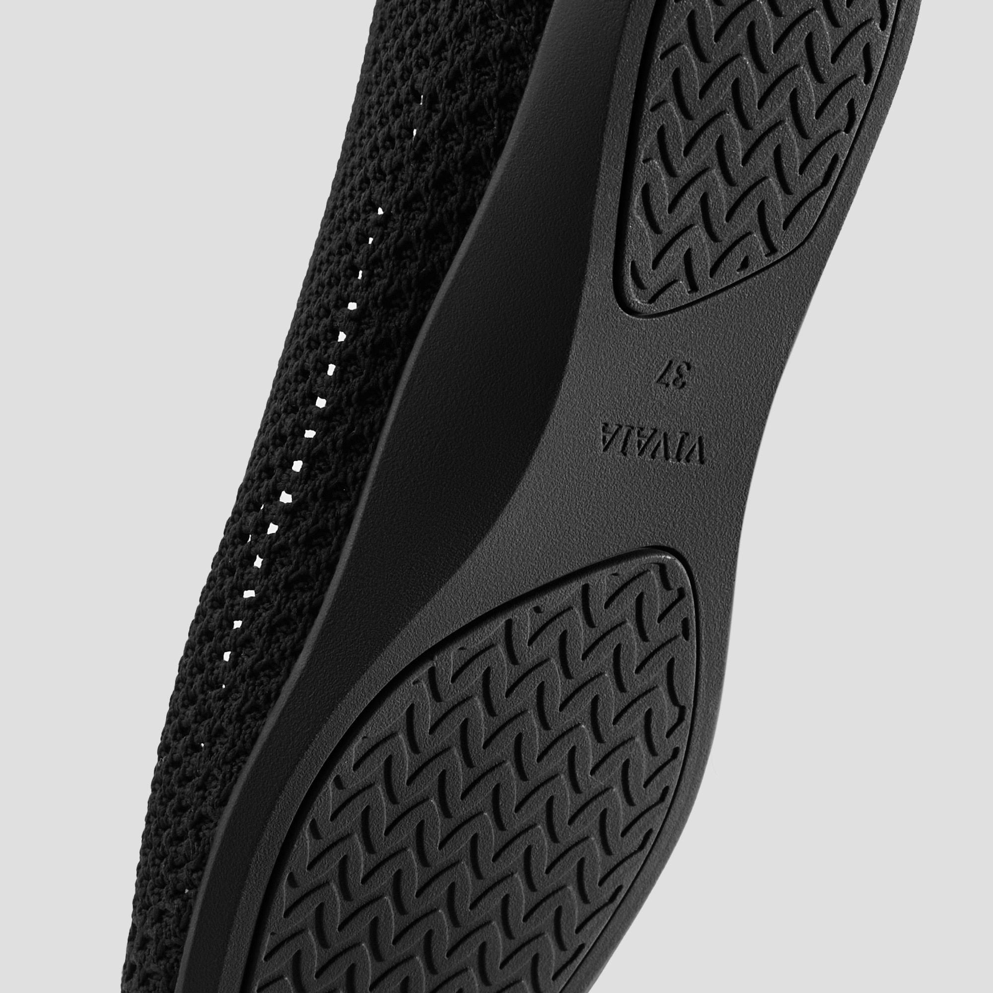 Margot Walker Mesh Lightweight Square-Toe V-Cut Flats in Black