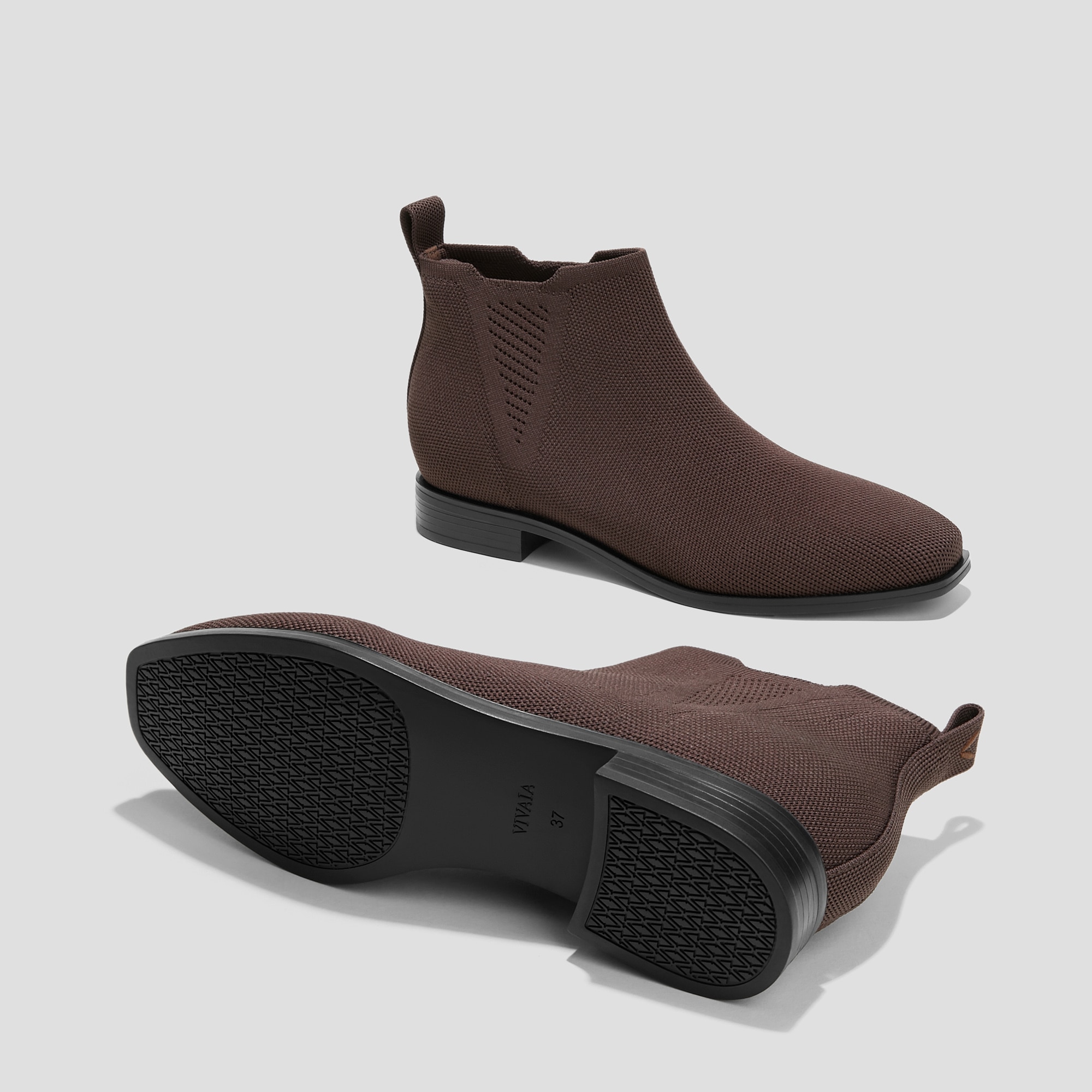 Square-Toe Slip-On Chelsea Boots (Ryan Slip-On), DARK CHOCOLATE