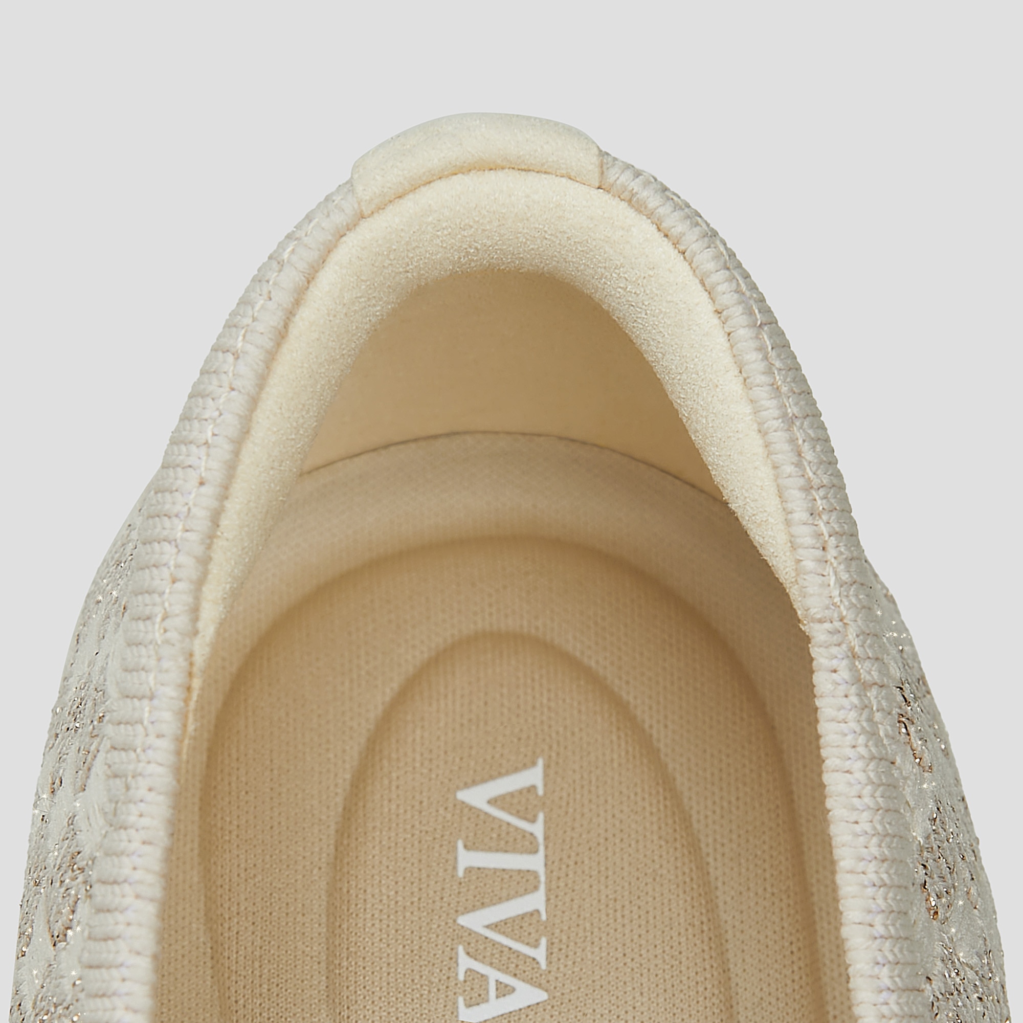 Square-Toe Bow Ballerina Flats (Margaret), IVORY GOLD WOVEN, EU35