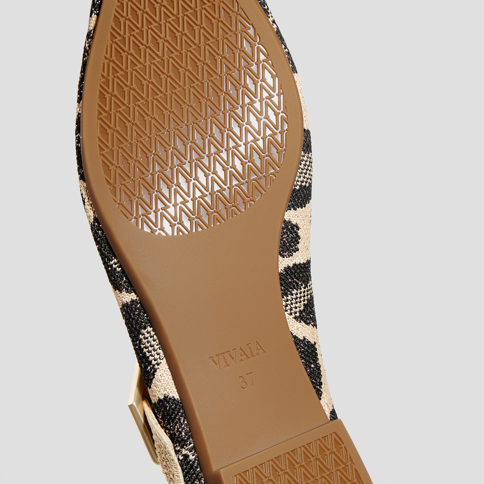 Pointed-toe Mary-Jane Flats (Maria), METALLIC LEOPARD, EU35 | VIVAIA