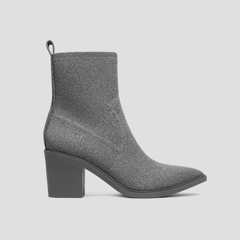 Pointed-Toe Western Ankle Boots (Whitney), RICH GREY WATER RPT, EU40.5 | VIVAIA