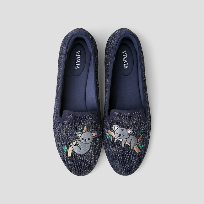 Round-Toe Embroidered Loafers (Audrey)