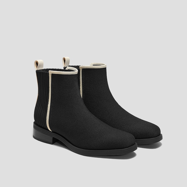 Square-Toe Ankle Chelsea Boots (Celina)