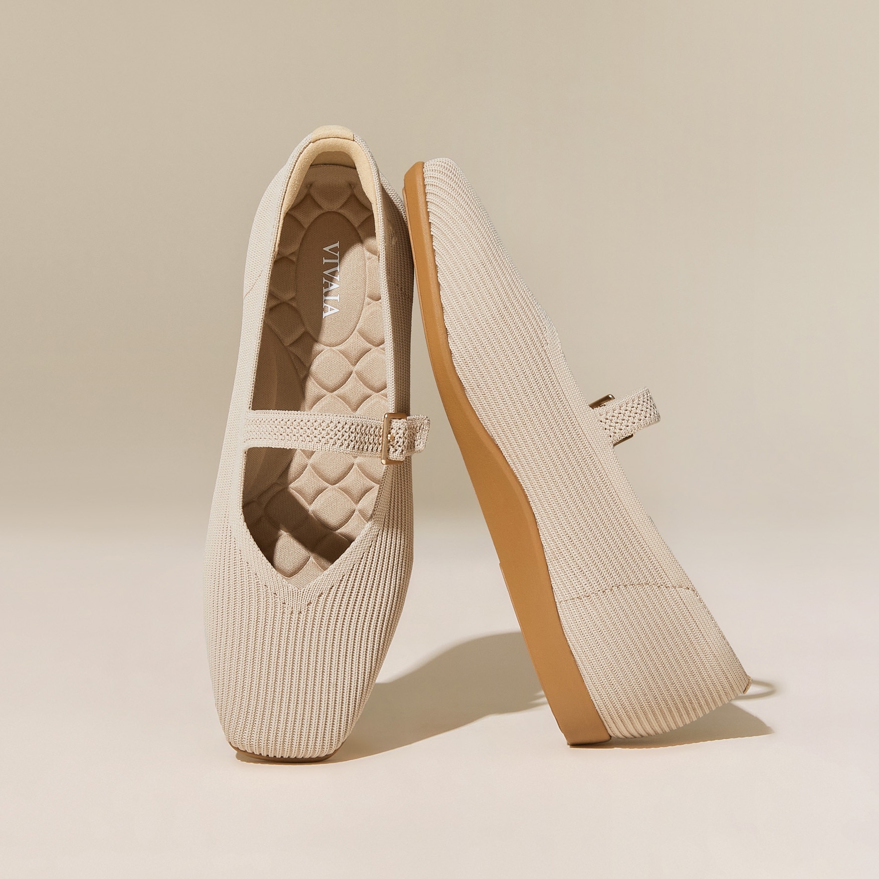 Margot Walker Mesh Lightweight Square-Toe V-Cut Flats in