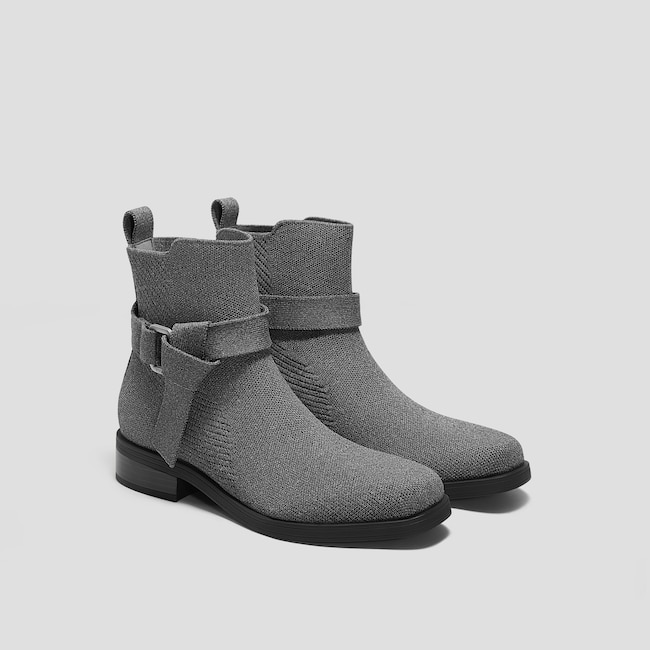 Square-Toe Ankle Biker Boots (Cailyn)