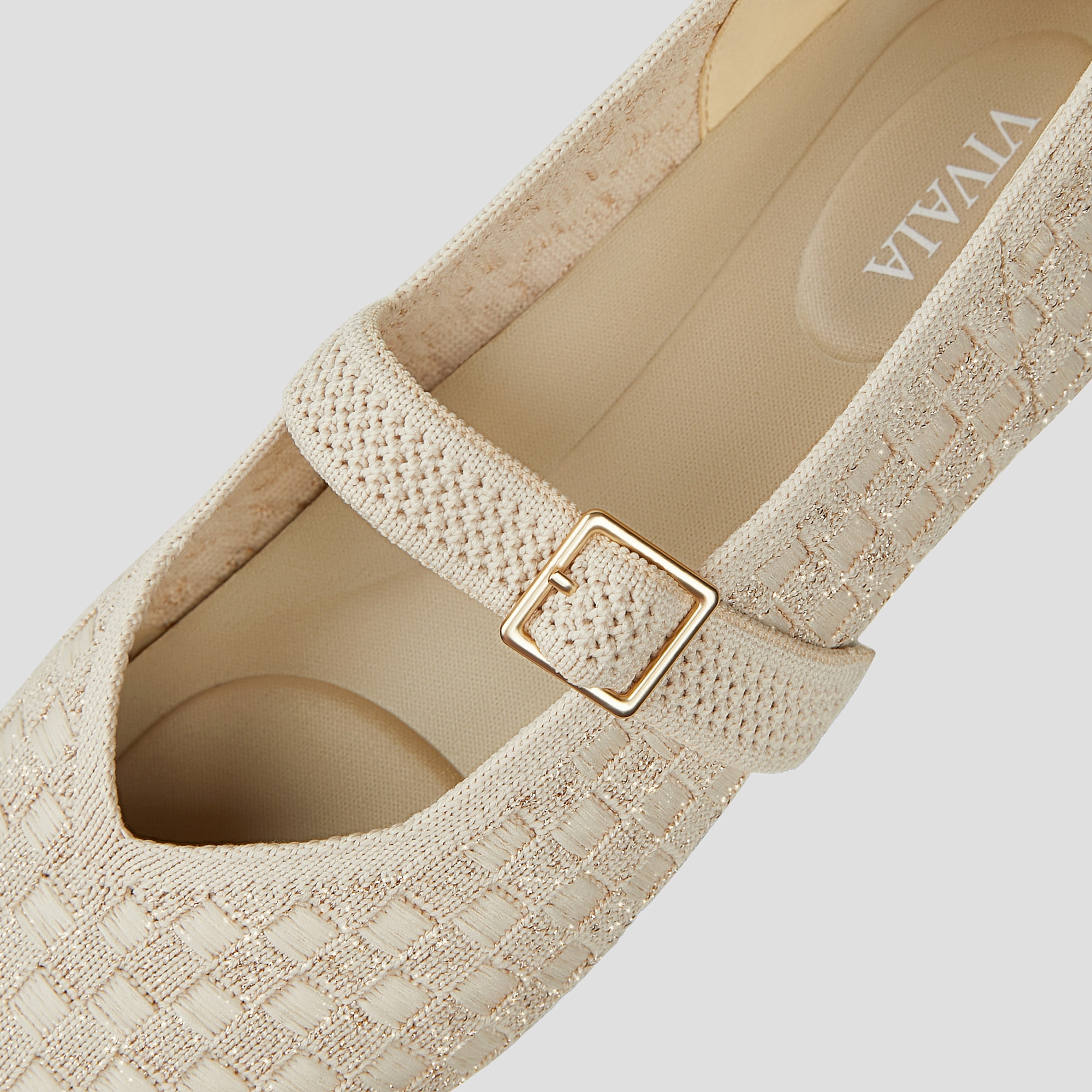 Square-Toe Mary-Jane (Margot Mary-Jane), IVORY GOLD WOVEN