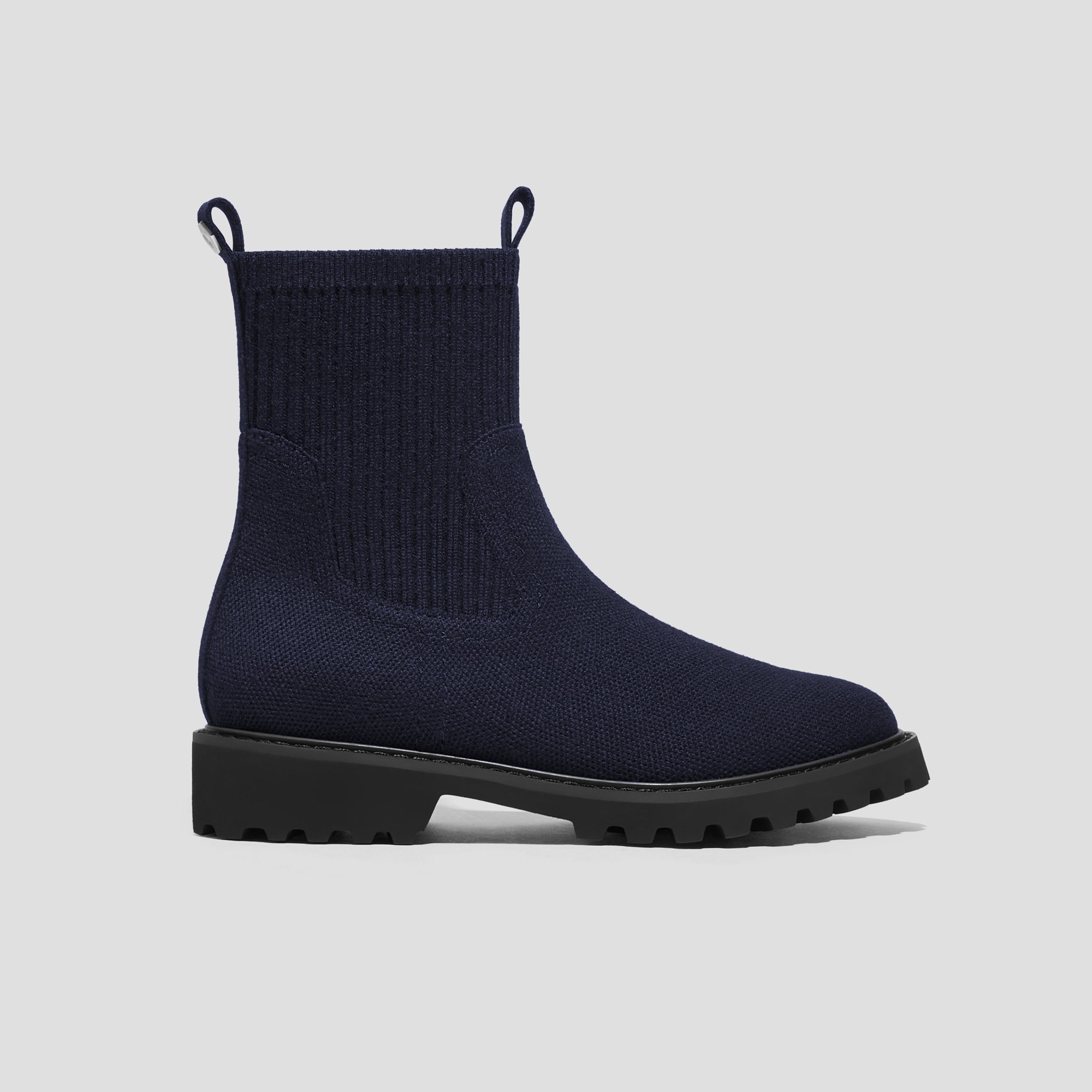 Round-Toe Lug Sole Ankle Boots (Flora), NAVY, EU42 | VIVAIA