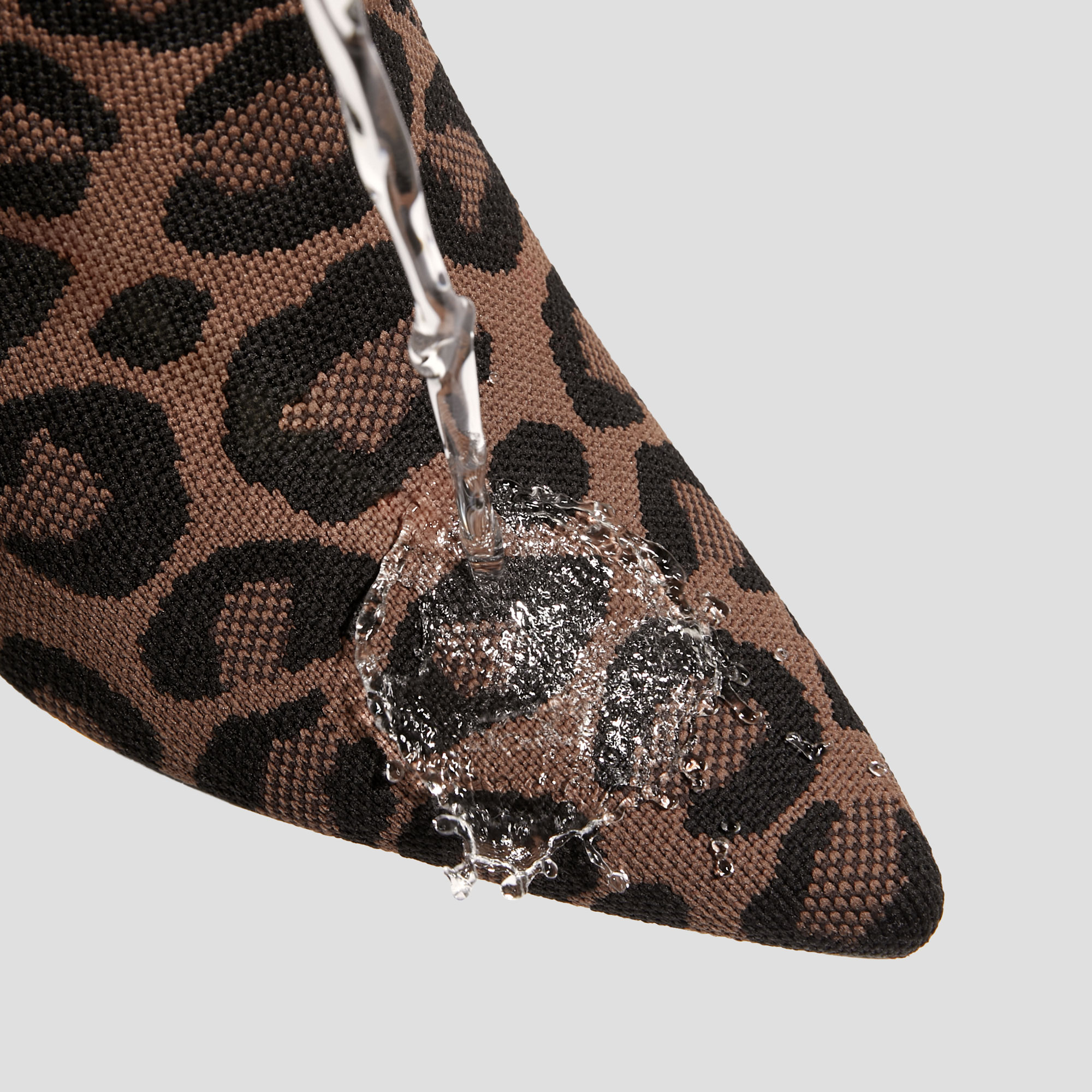 Pointed-Toe Knee-High Heel Boots (Abby), BROWN LEOPARD, EU35 | VIVAIA