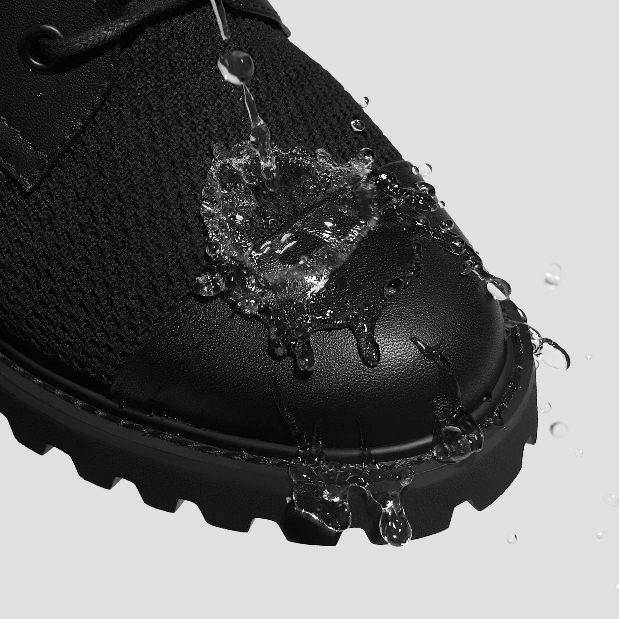 Round-Toe Lug Sole Lace-Up Ankle Boots (Florence), BLACK MARBLED