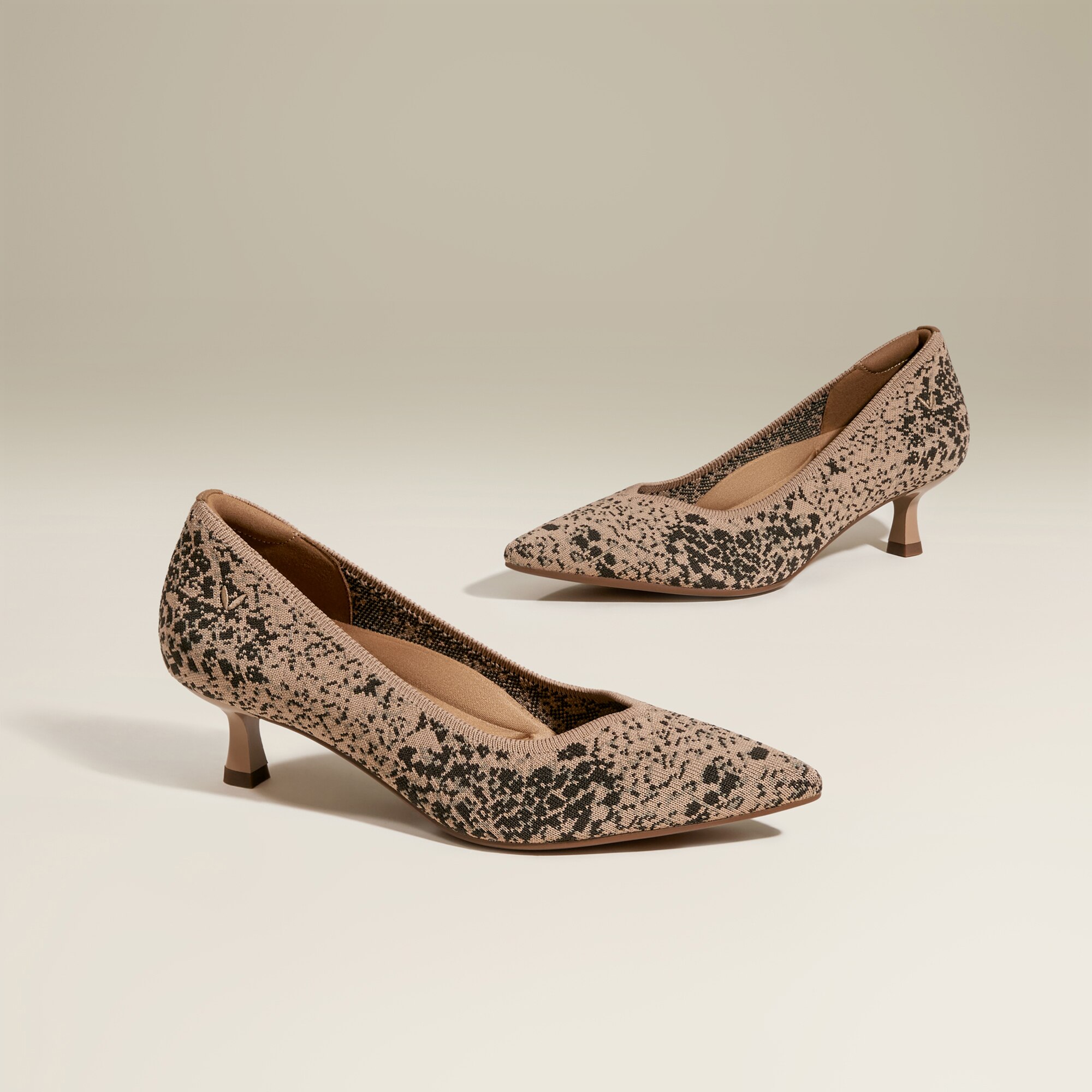 Pointed-Toe Kitten Heels (Scarlett), SNAKE PRINT, EU35 | VIVAIA