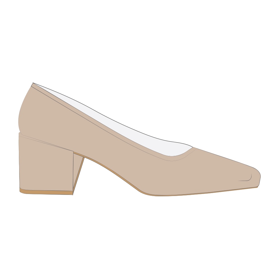 Square-Toe Stress FREE Chunky Heels (Megan) | VIVAIA