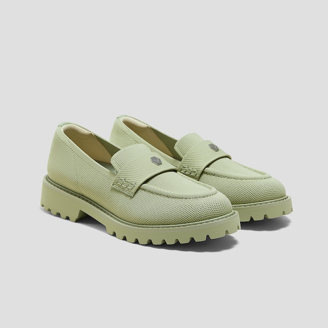 Round-Toe Platform Chunky Heel Loafers (Francesca)