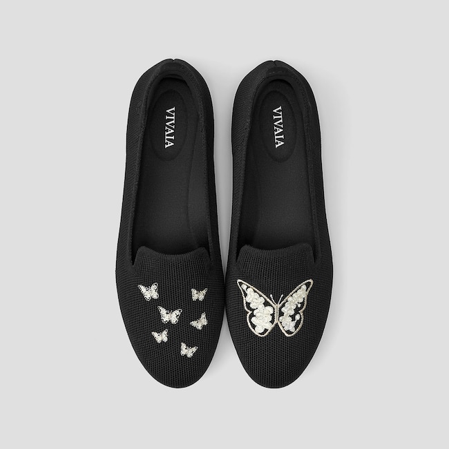 Round-Toe Embroidered Loafers (Audrey)