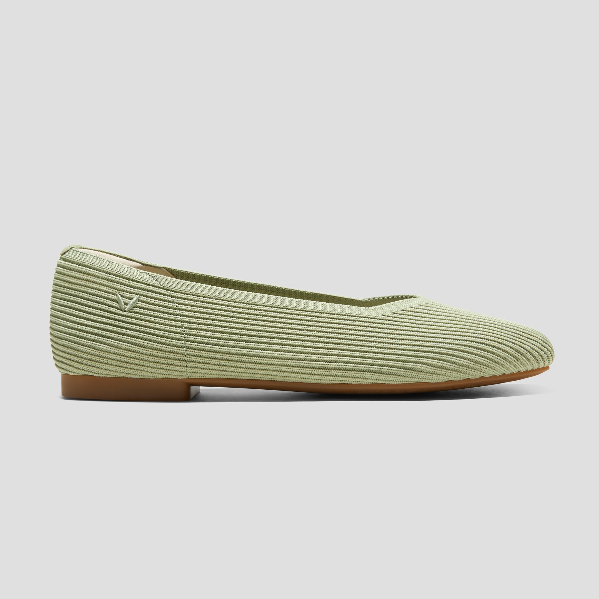 Square-Toe V-Cut Flats (Margot™ 2.0), MATCHA, EU35 | VIVAIA