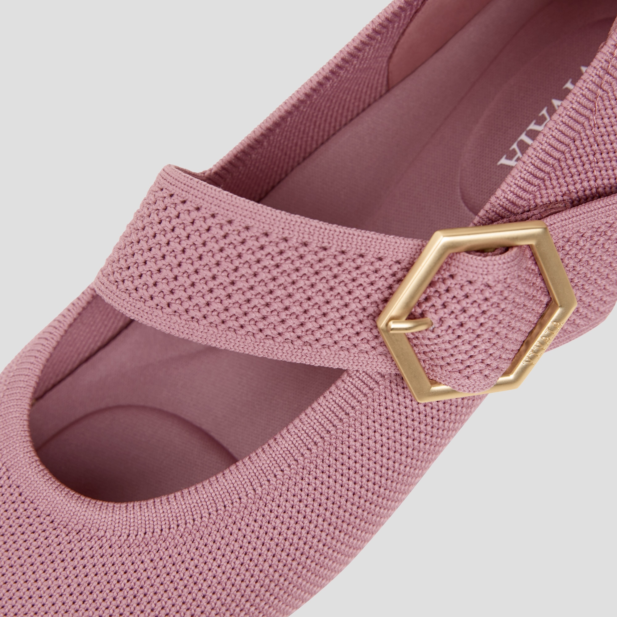 Pointed-toe Mary-Jane Flats (Maria), MAUVE, EU40 | VIVAIA