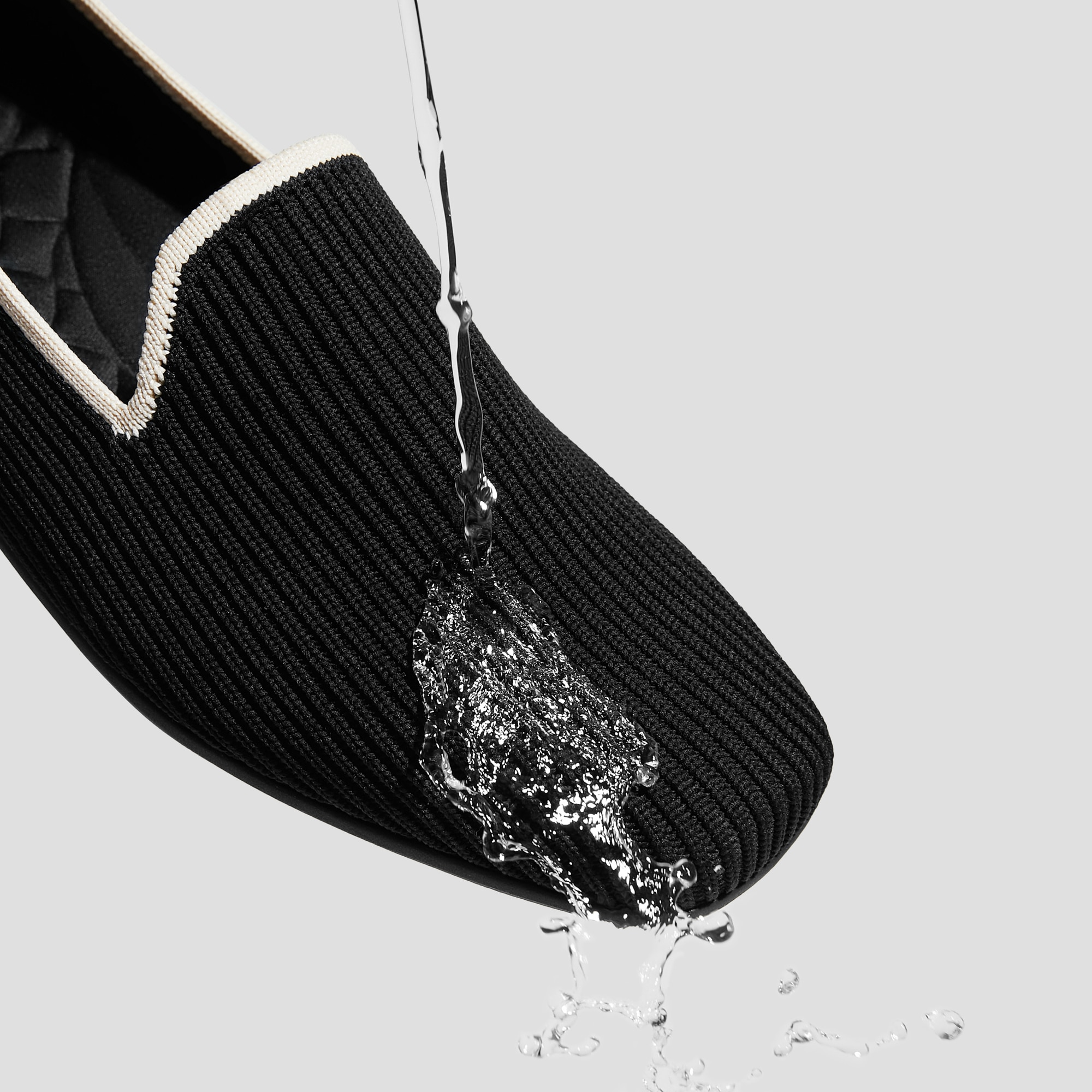 靴 VIVAIA Samantha Walker Water-Repellent Square-Toe Loafers (Samantha Walker), BLACK