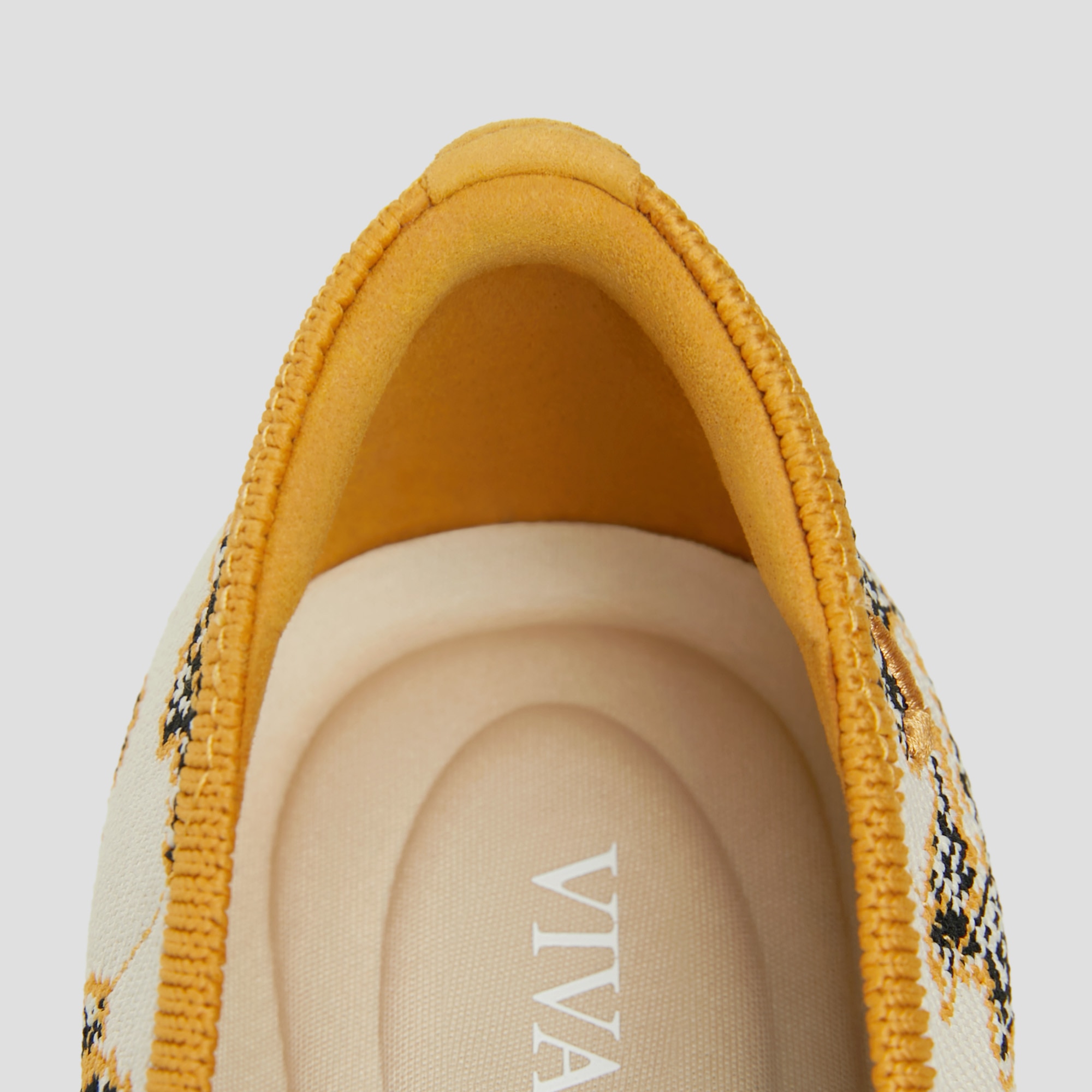 Almond-Toe Knotted Flats (Bibi), IVORY GINGER BOTANICAL, EU40 | VIVAIA