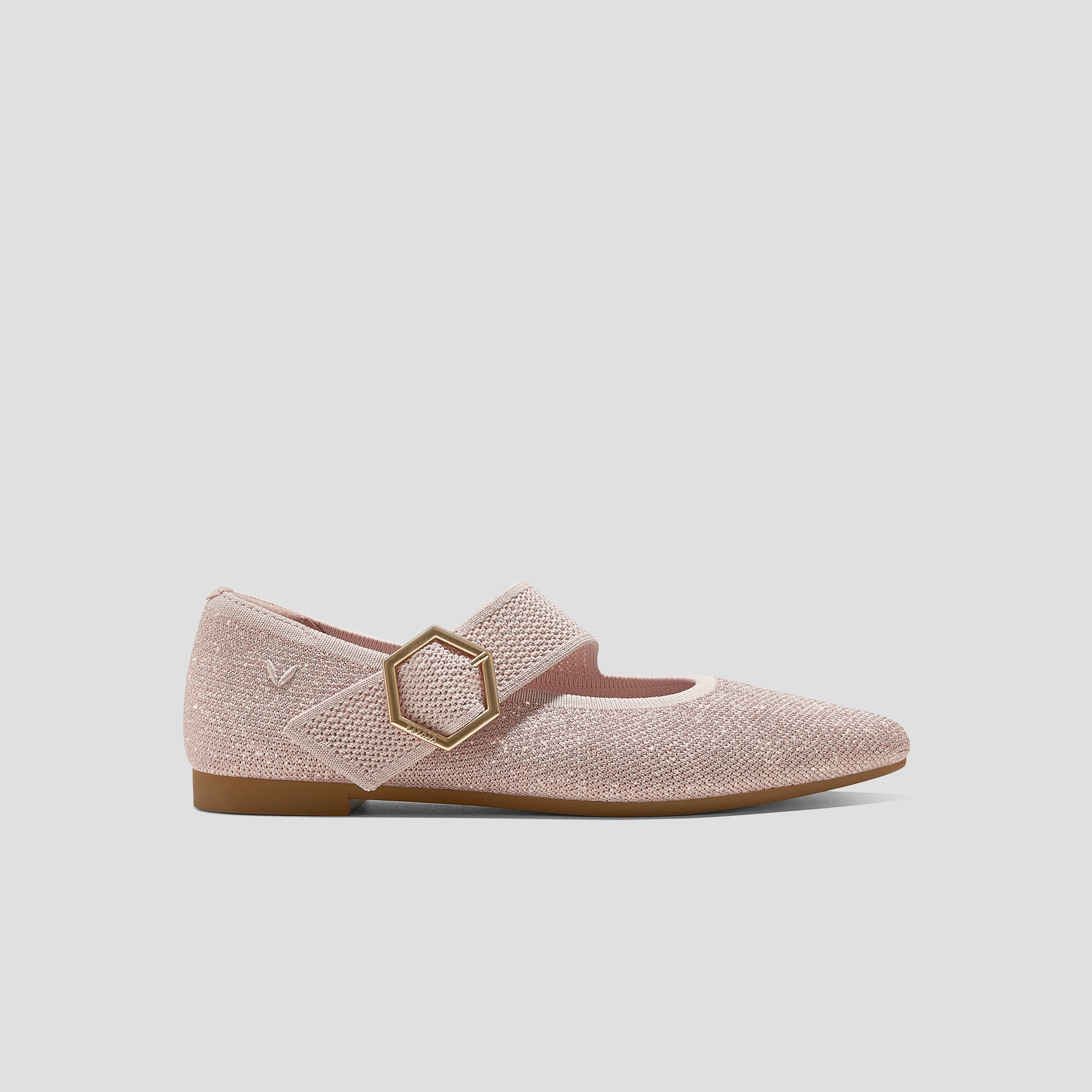 Pointed-toe Mary-Jane Flats (Maria), Rose gold, EU35 | VIVAIA