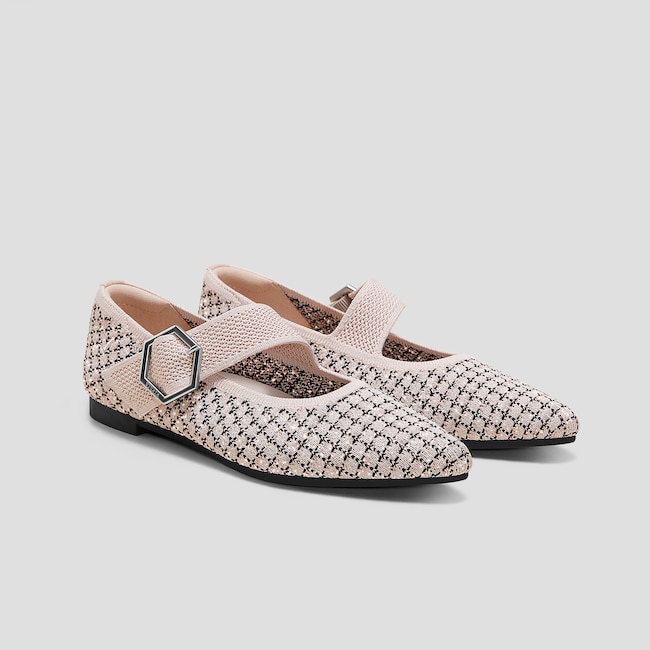 Pointed-toe Mary-Jane Flats (Maria)