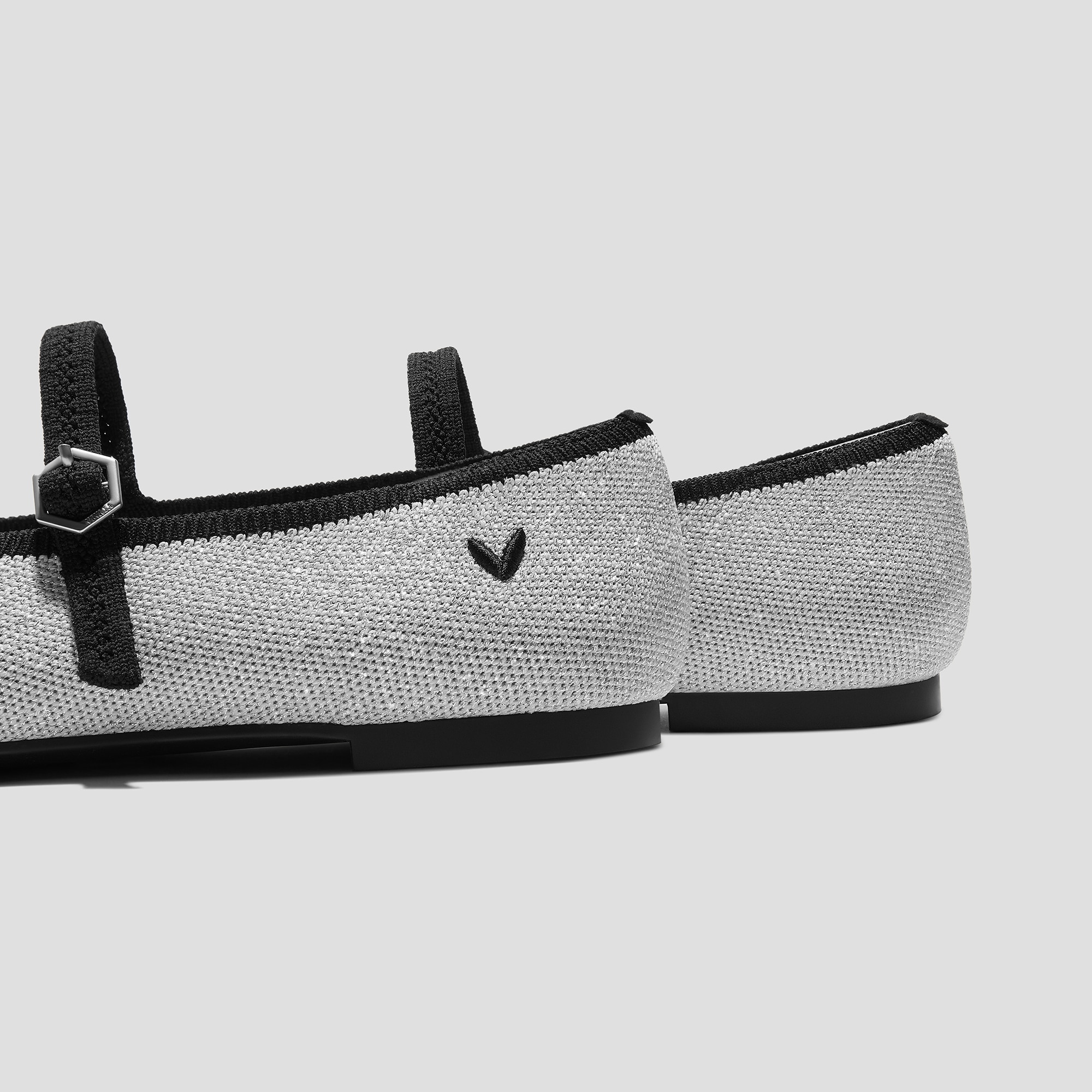 Almond-toe Mary Janes AdaptAll™（Nelly), METALLIC DIAMOND BLACK