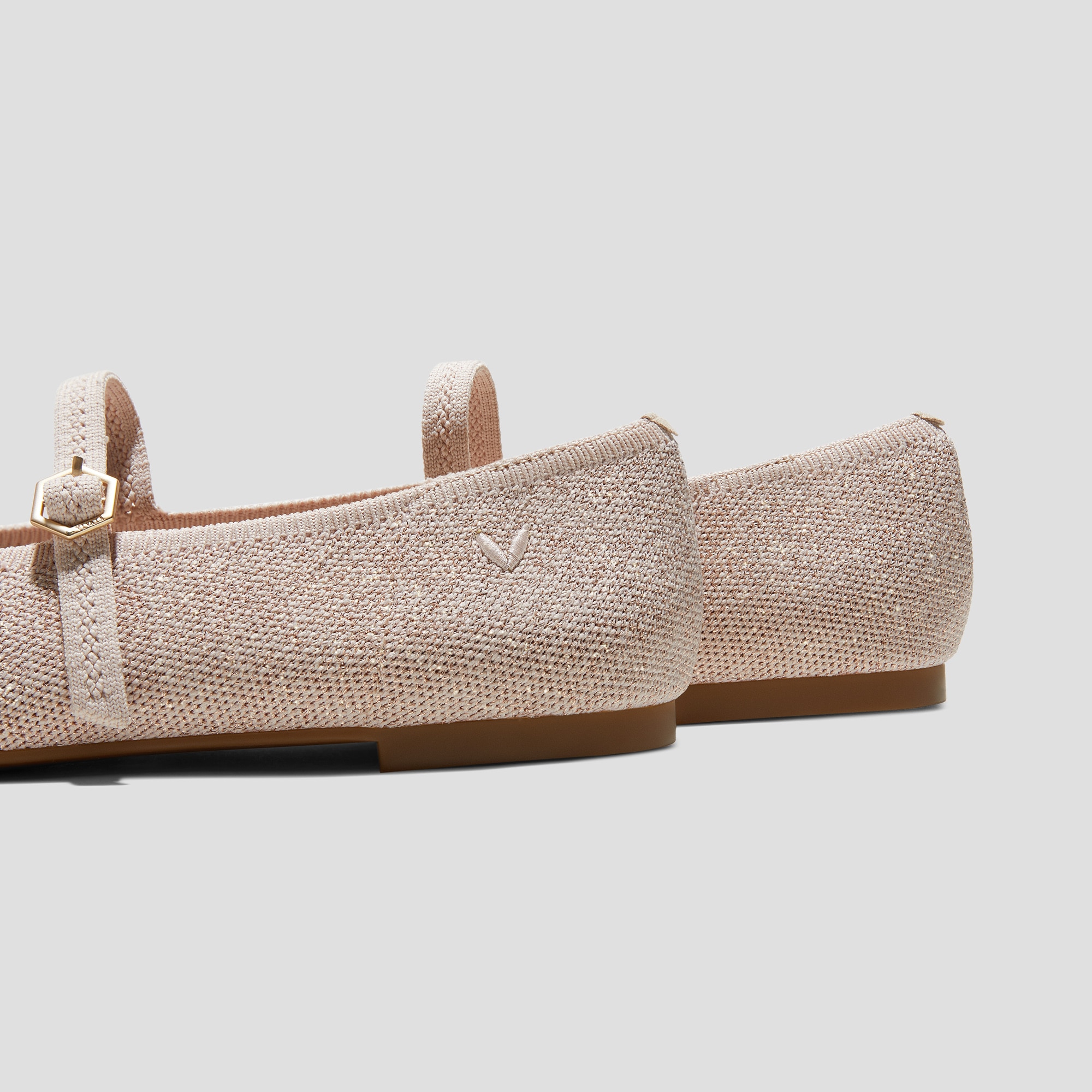 VIVAIA NELLY アーモンドトウ　フラット　24cm Almond-Toe Nelly Mary-Jane AdaptAll™, Rose gold, EU36 | VIVAIA