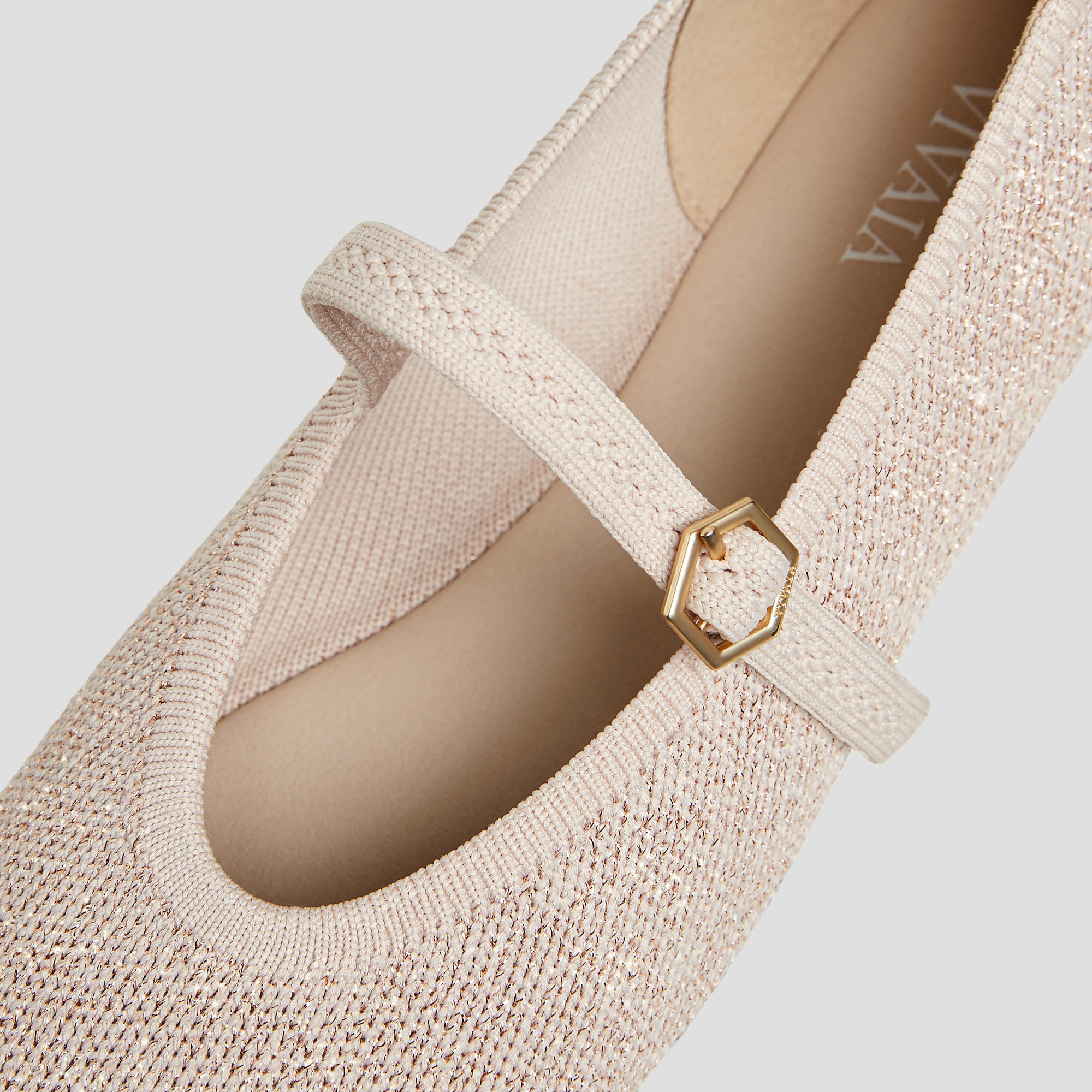 Almond-Toe Nelly Mary-Jane AdaptAll™, Rose gold, EU36 | VIVAIA