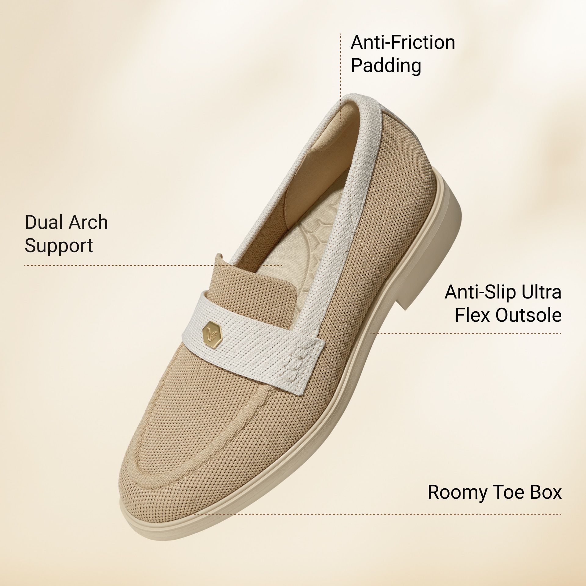 Classic Penny Loafers (Liana), NUDE IVORY, EU35 | VIVAIA