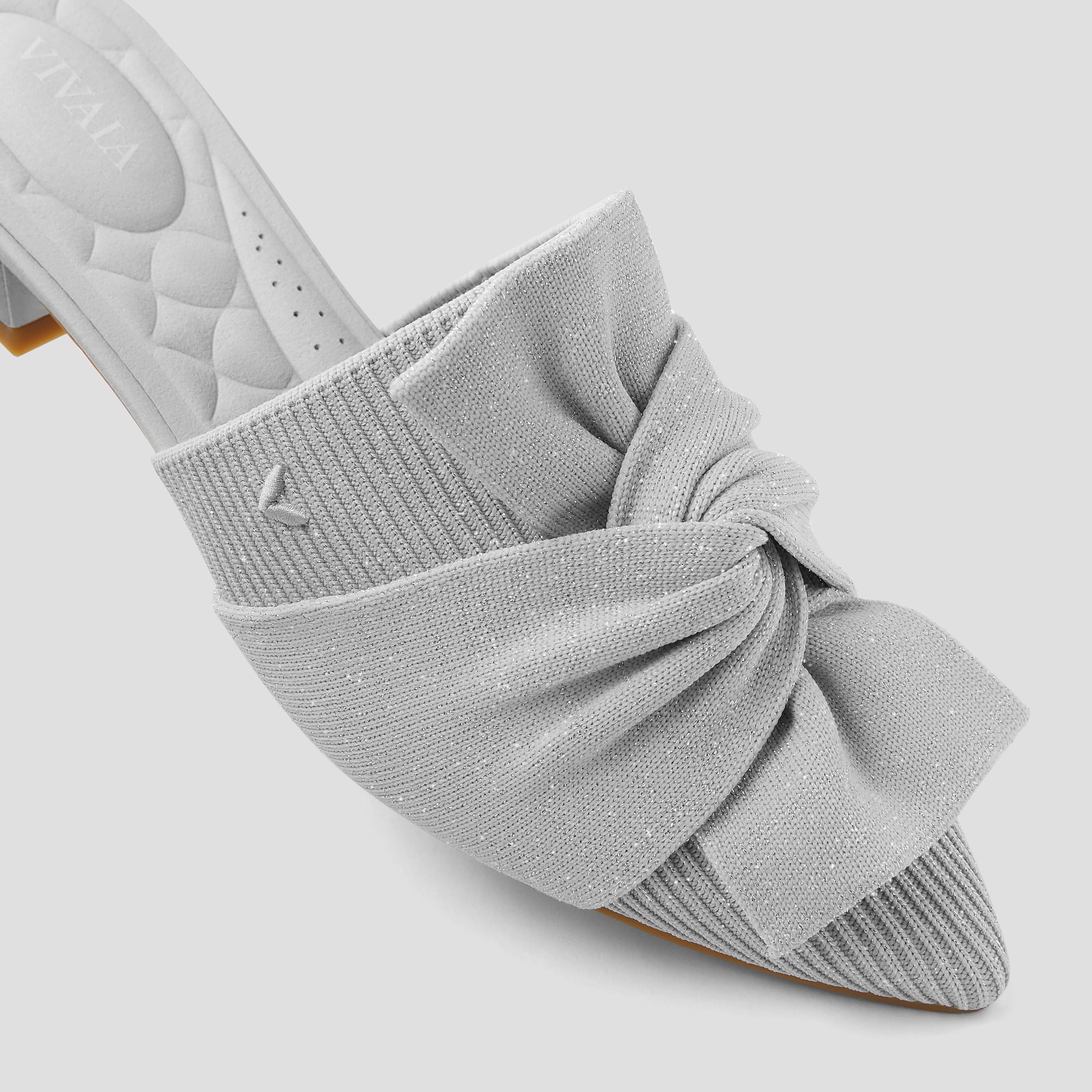 Pointed-Toe Knot Sandals (Yaffa Pro), METALLIC DIAMOND, EU36