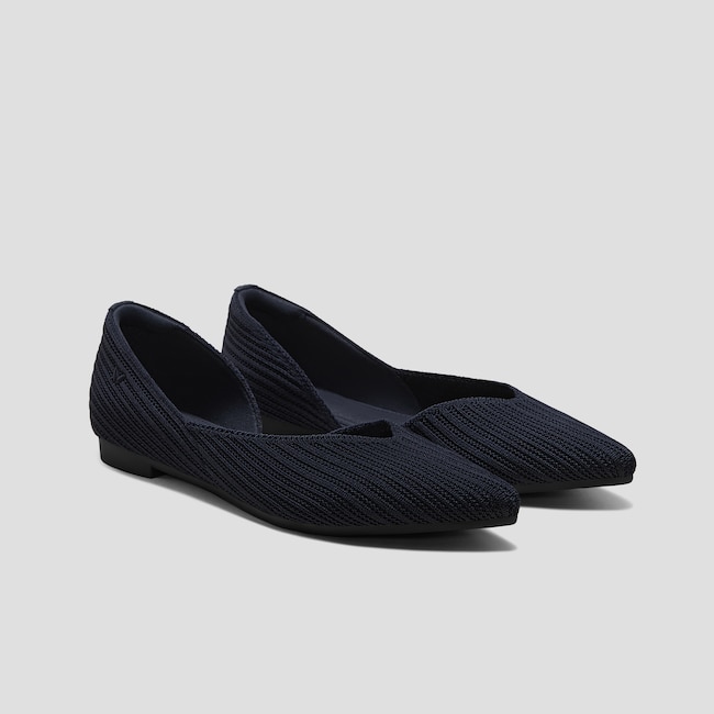 Pointed-Toe D'Orsay Flats (Melia)