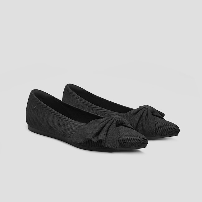 Pointed-Toe Bow Flats (Azura)