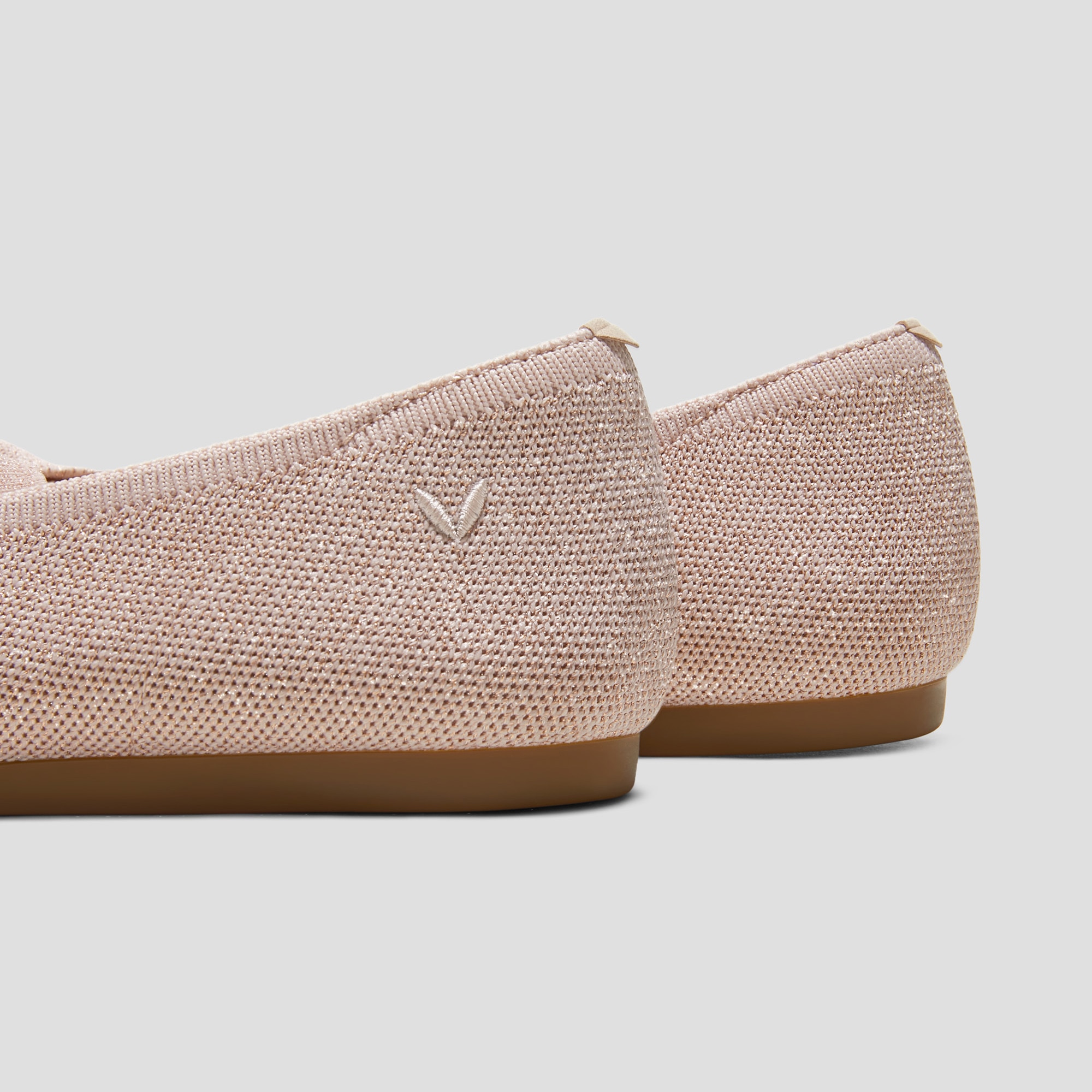 Pointed-Toe Bow Flats (Azura), Rose gold, EU38 | VIVAIA