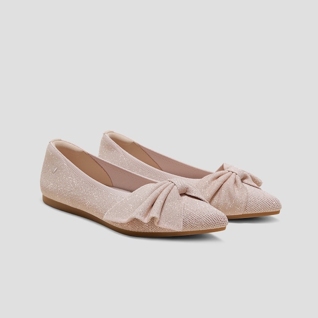 Pointed-Toe Bow Flats (Azura)
