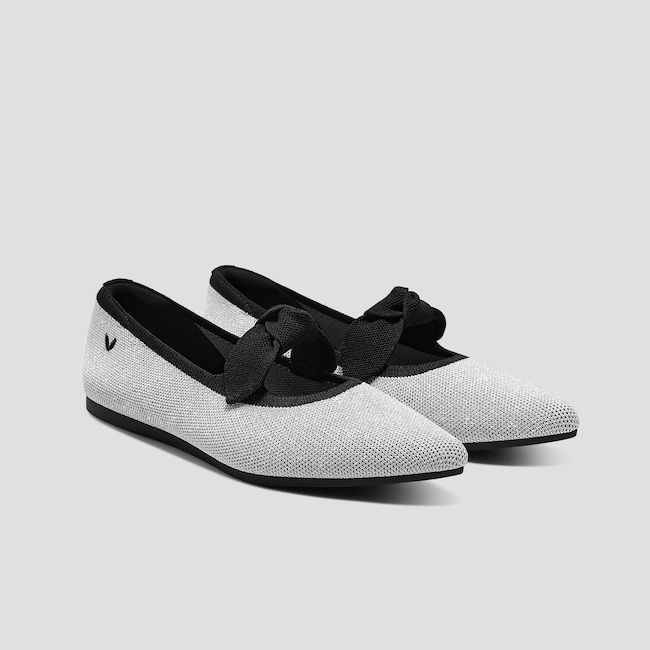 Pointed-Toe Bow Flats (Addriane)