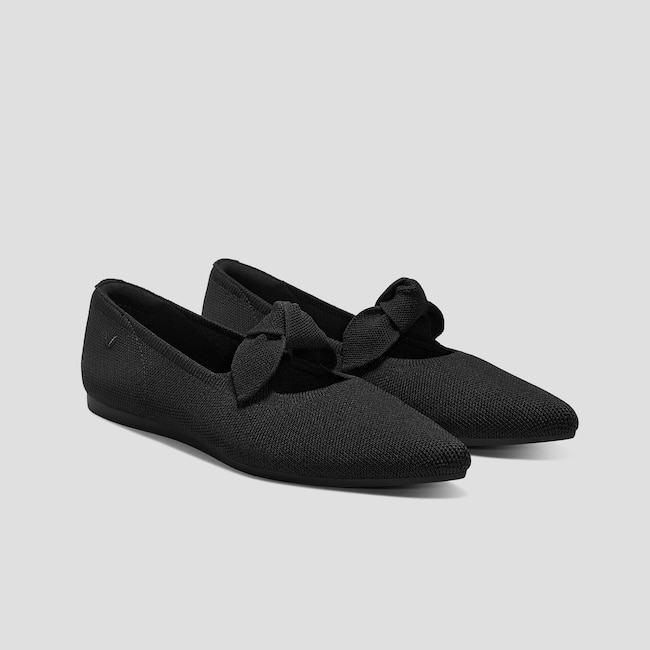 Pointed-Toe Bow Flats (Addriane)