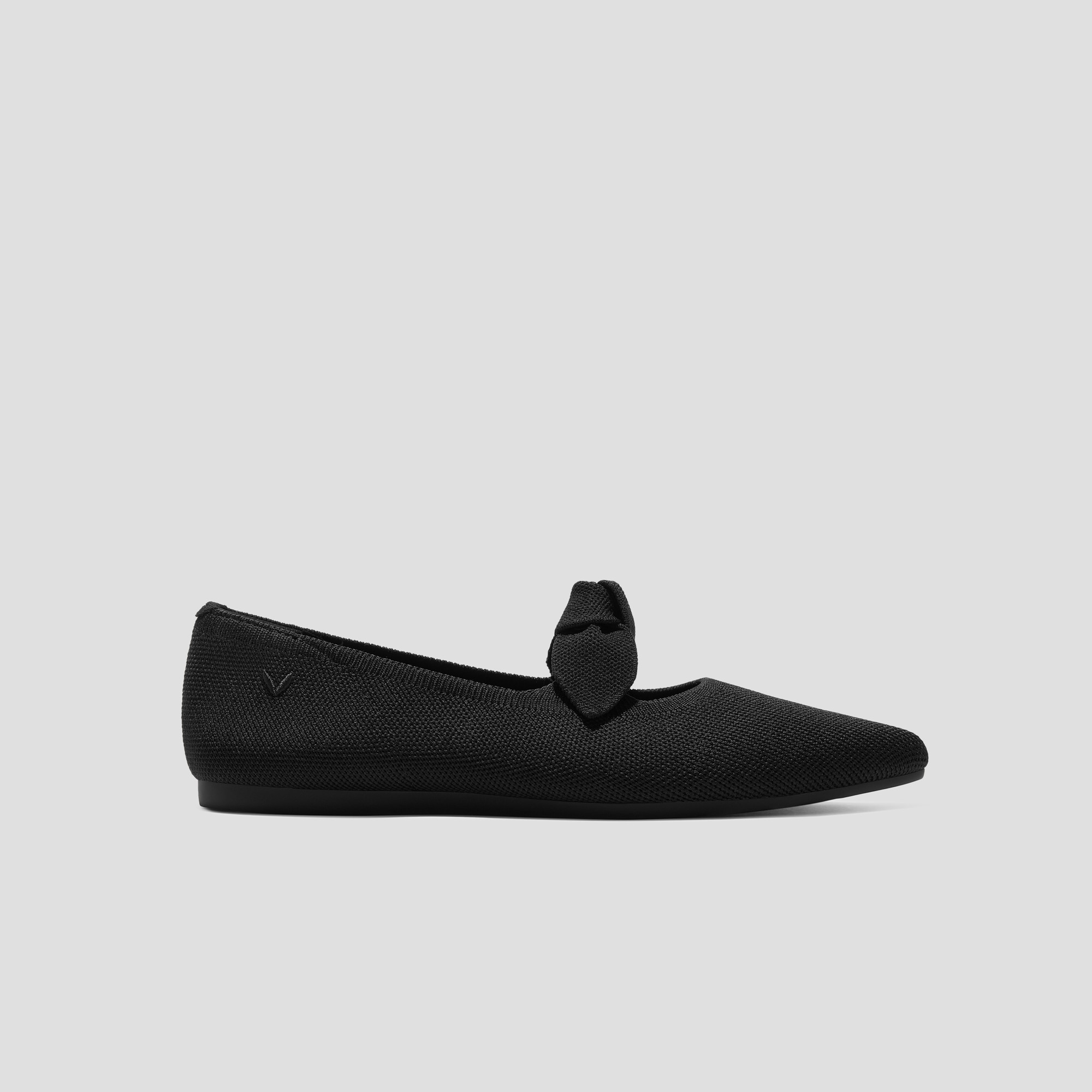 Pointed-Toe Bow Flats (Addriane), Black, EU35 | VIVAIA
