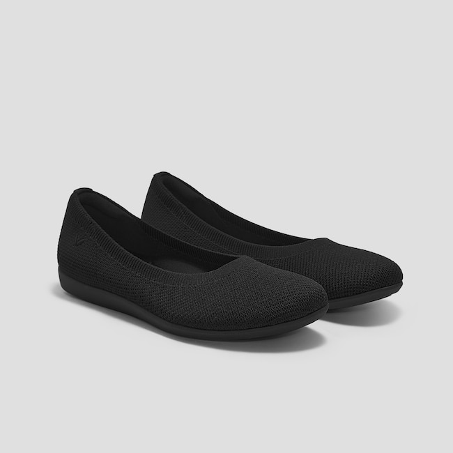 Water-Repellent Round-Toe Walking Flats (Claire Walker)