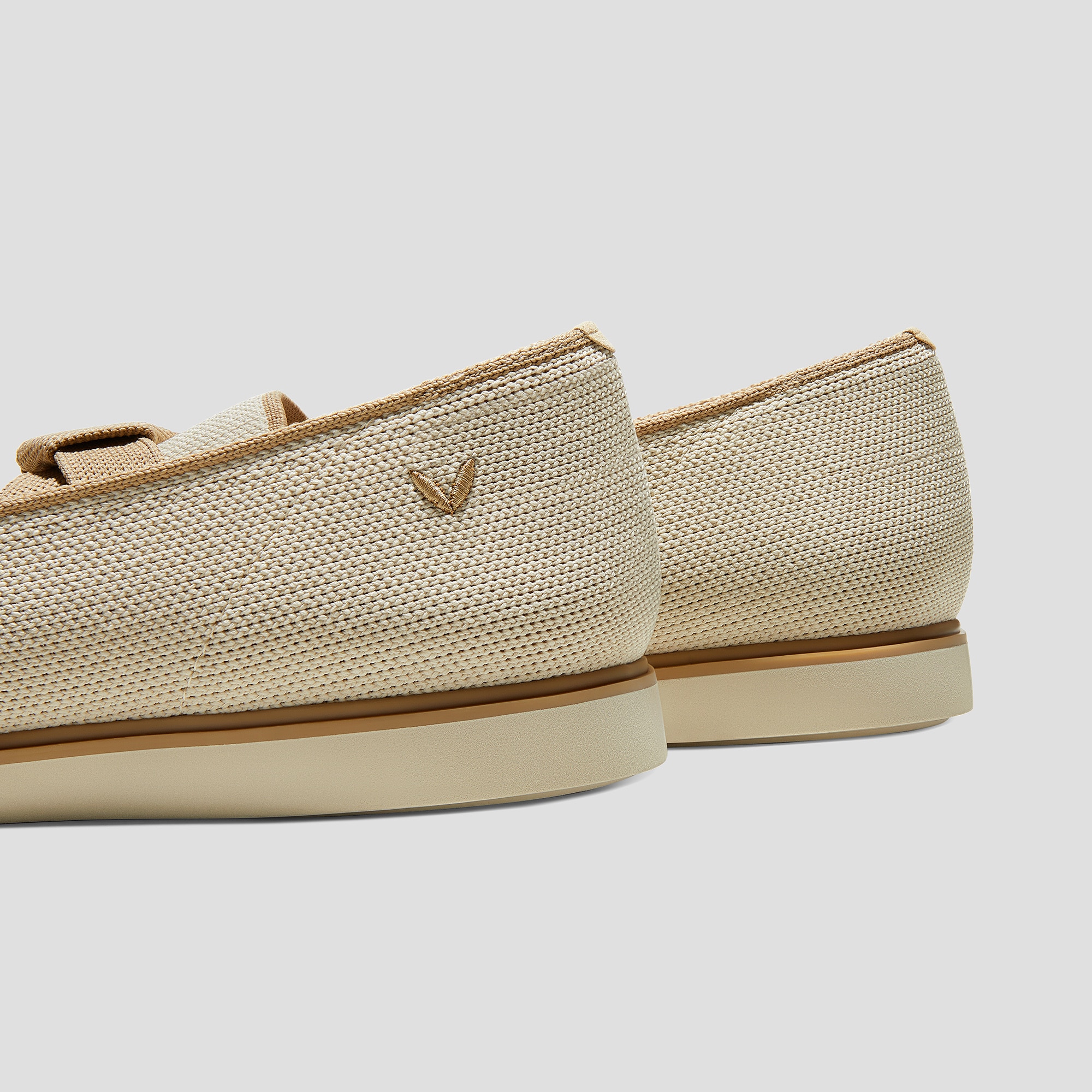 Water-Repellent Pointed-Toe Bow Loafers (Valentina）, IVORY NUDE