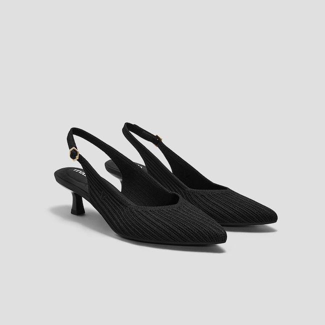 Pointed-Toe Kitten Slingback (Selena)