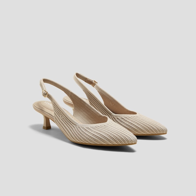 Pointed-Toe Kitten Slingback (Selena)