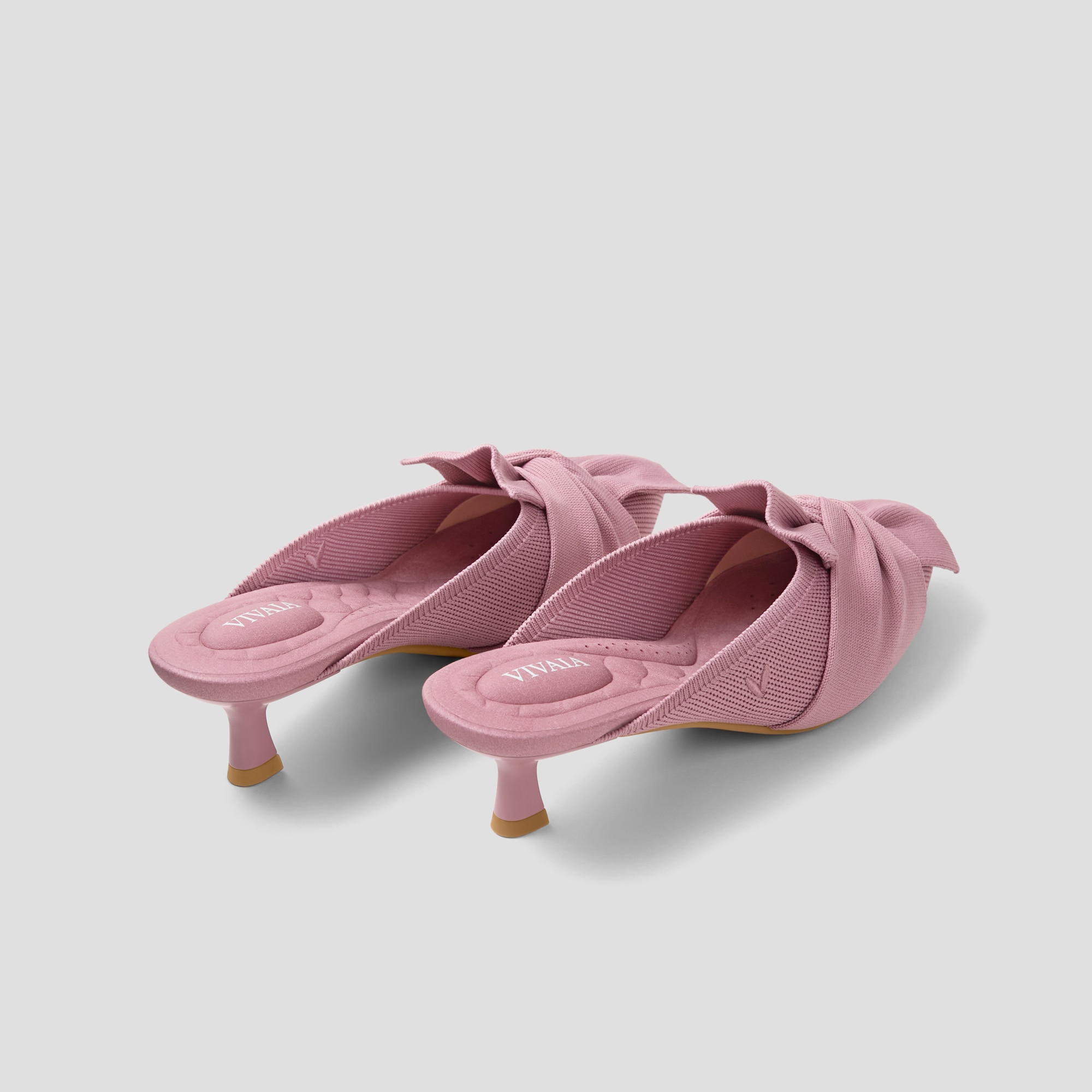Pointed-Toe Bow Sandals (Samira), MAUVE, EU35 | VIVAIA